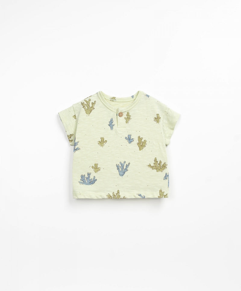 Baby Boy Tops | T-Shirt: Coral - Lime | Play Up