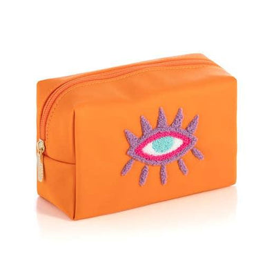 Cosmetic Bag | Orange Joy Evil Eye Zip Pouch | Shiraleah - The Ridge Kids