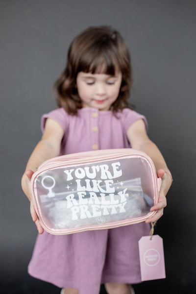 Cosmetic Bag | You're Like Really Pretty - Small | Modern Piggy - The Ridge Kids