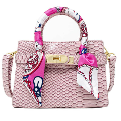 Crocodile Scarf Handbag: Hot Pink - The Ridge Kids