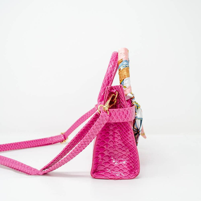 Crocodile Scarf Handbag: Hot Pink - The Ridge Kids