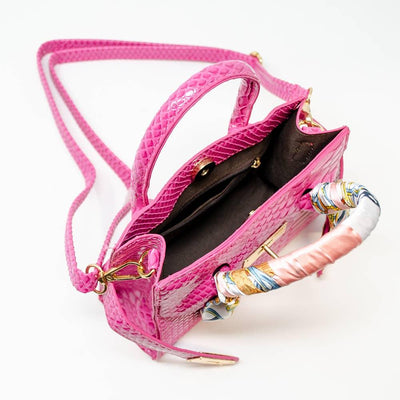 Crocodile Scarf Handbag: Hot Pink - The Ridge Kids