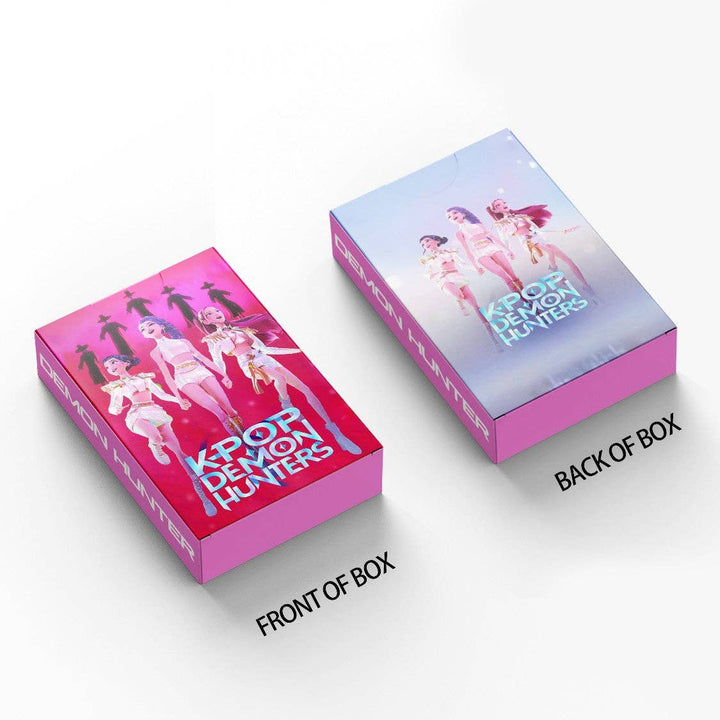 K-Pop Demon Hunters product packaging showing front and back views on a white background