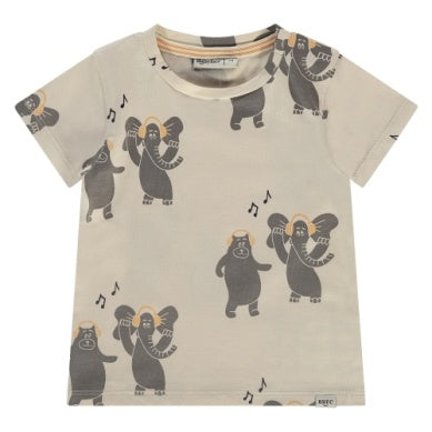 Baby Boy Tops | S/S T-Shirt- Cream Bear | BABYFACE
