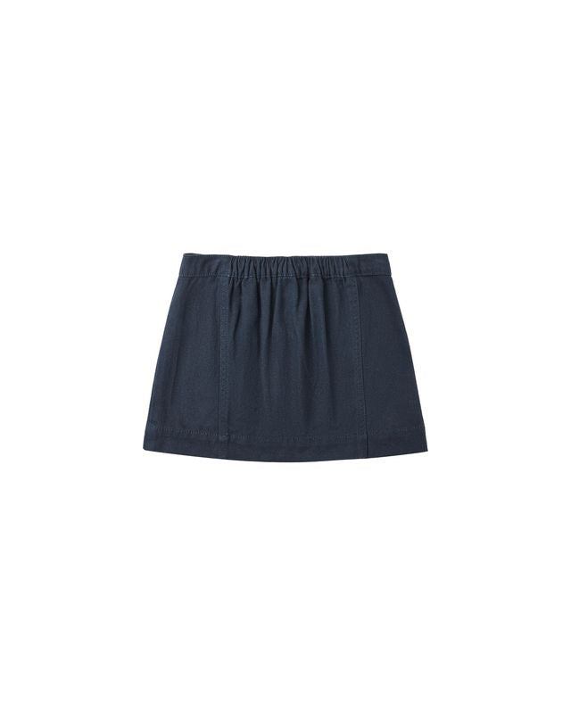 Navy blue skirt on a white background
