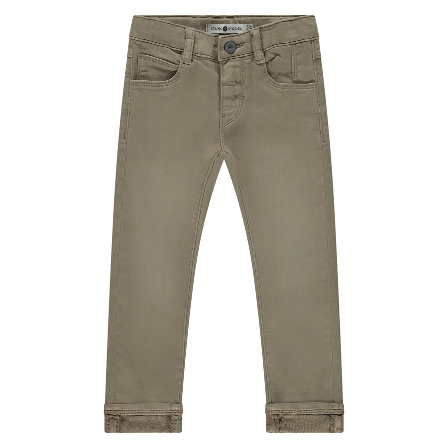 Khaki pants on a white background