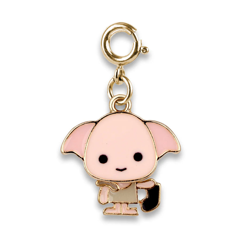 dobby charm with gold clasp attached