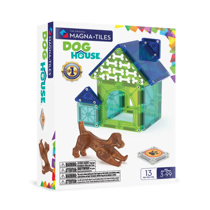 Magna-Tiles Dog House toy set packaging on a white background