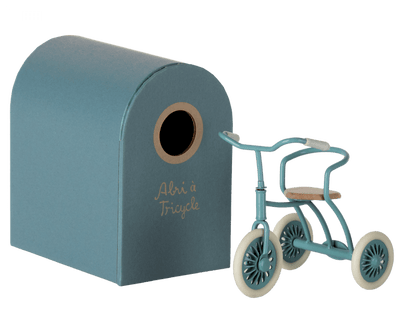 Doll Accessory | Abri a tricycle, Mouse - Petrol blue| Maileg - The Ridge Kids