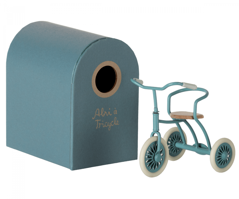 Doll Accessory | Abri a tricycle, Mouse - Petrol blue| Maileg - The Ridge Kids