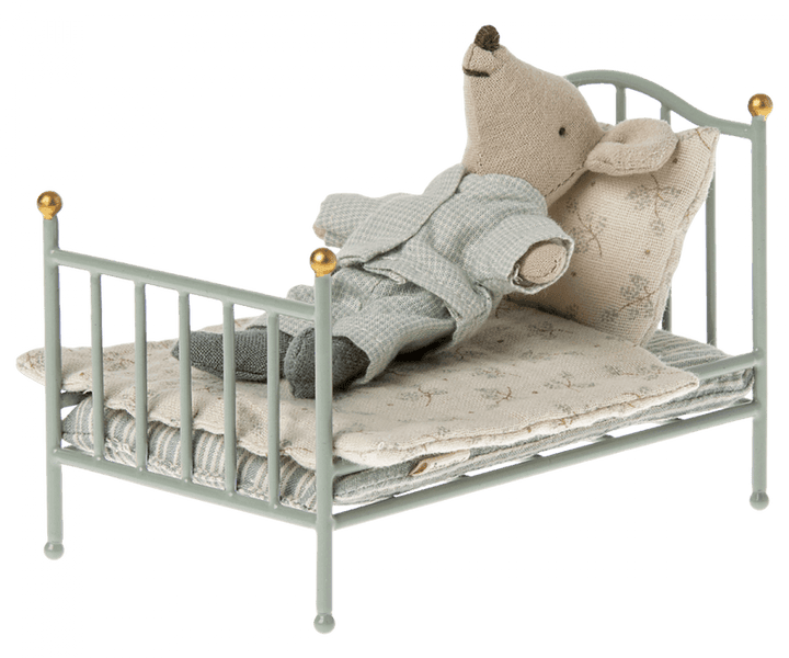 Doll Accessory | Vintage Mouse Bed in Mint | Maileg - The Ridge Kids