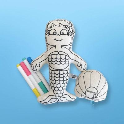 Doll | Mermaid with Mini Shell Backpack Coloring Doll | Kiboo Kids - The Ridge Kids