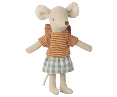 Doll | Tricycle Mouse, Big Sister - Old Rose | Maileg - The Ridge Kids