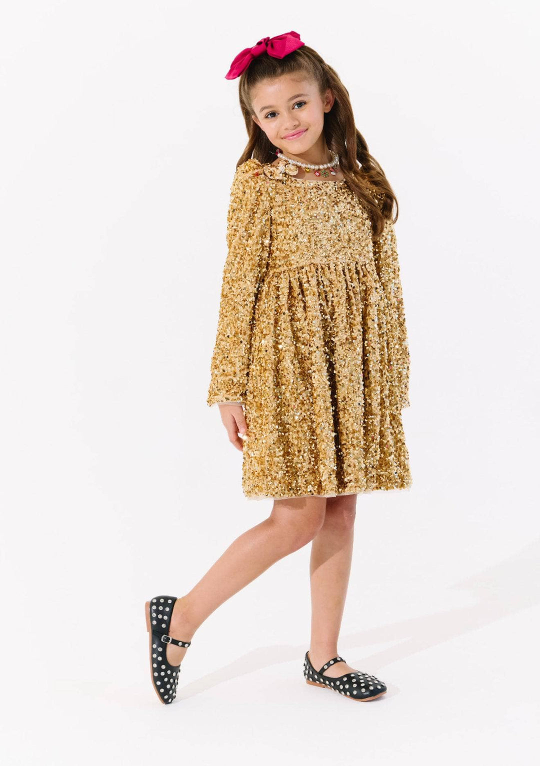 Tween Dresses | Golden Party Shimmer Dress | Lola and The Boys The Ridge Kids Tween Dresses | Golden Party Shimmer Dress | Lola and The Boys The Ridge Kids