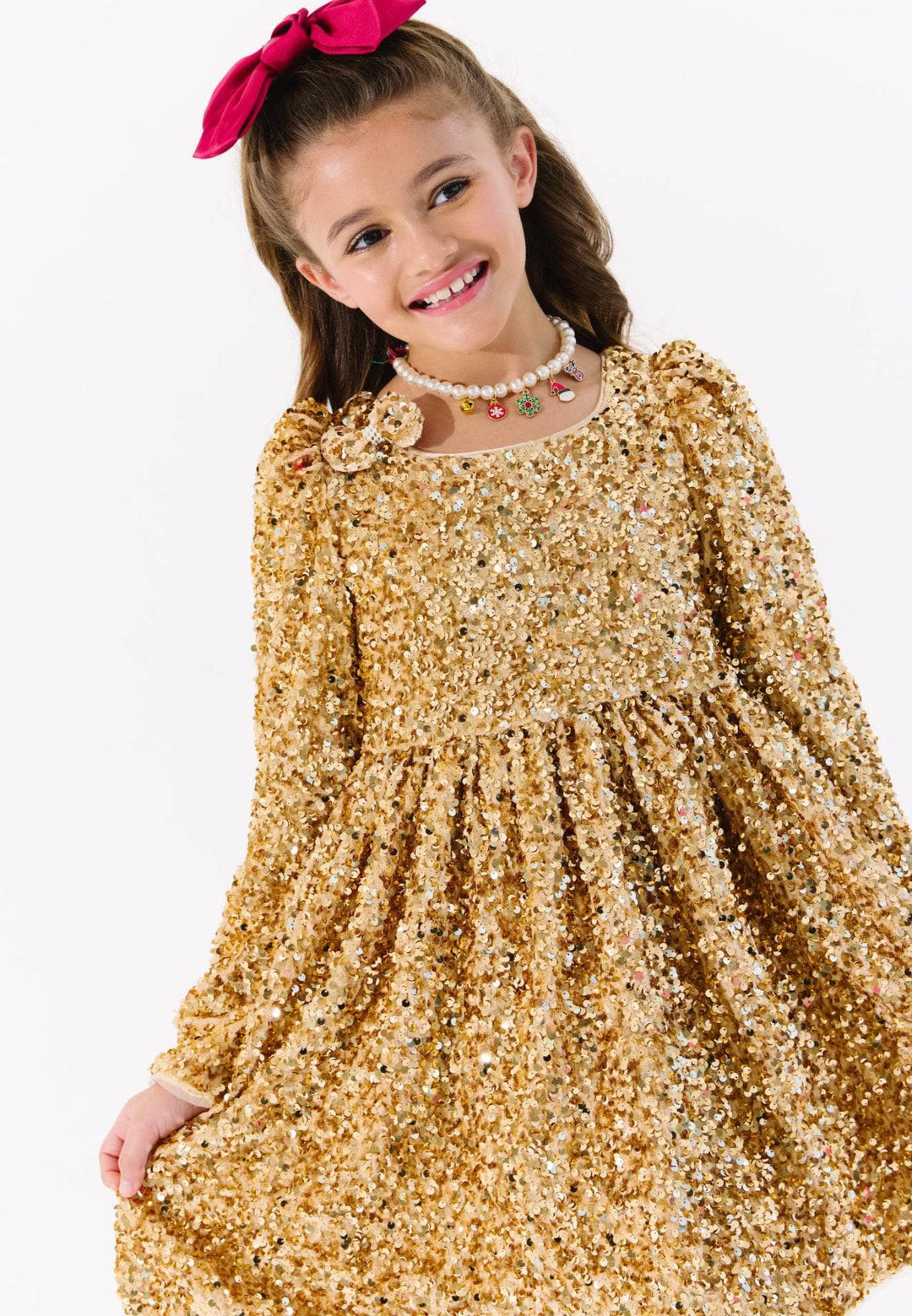 Tween Dresses | Golden Party Shimmer Dress | Lola and The Boys The Ridge Kids Tween Dresses | Golden Party Shimmer Dress | Lola and The Boys The Ridge Kids
