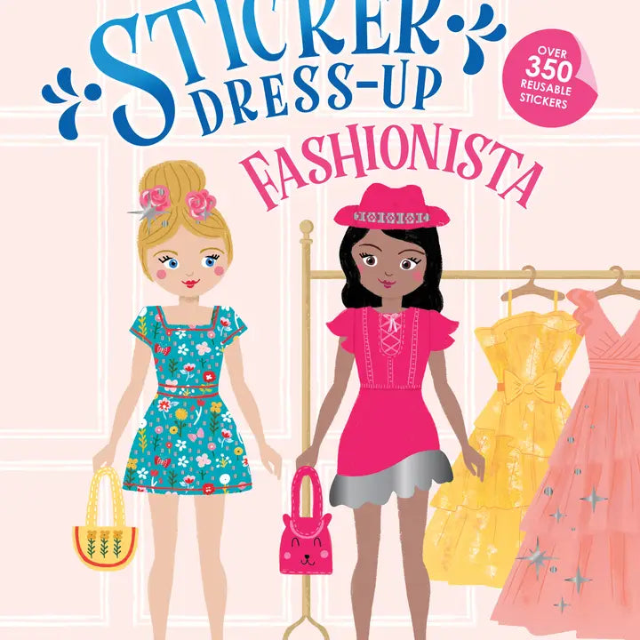 sticker dress up book, dress up dolls in the book with high fashion stickers. 