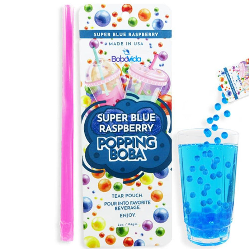 Drink Mixture| Boba Vida Popping Boba Super Blue Raspberry| Boba Vida - The Ridge Kids