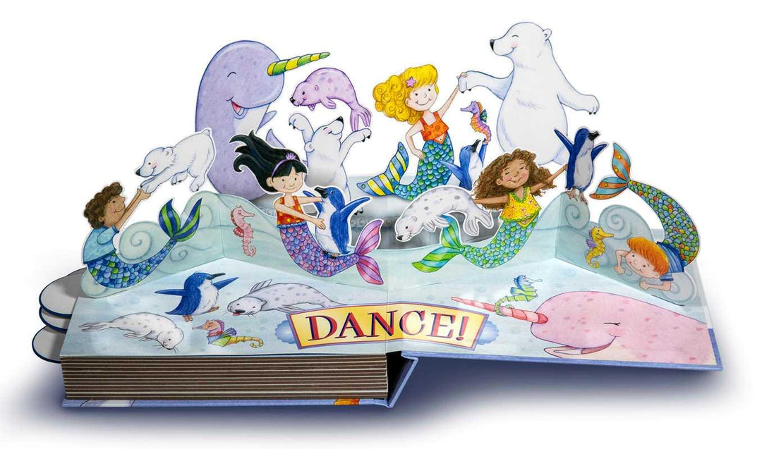the ending pages are a all of the charachters having fun at the end of a dance party!