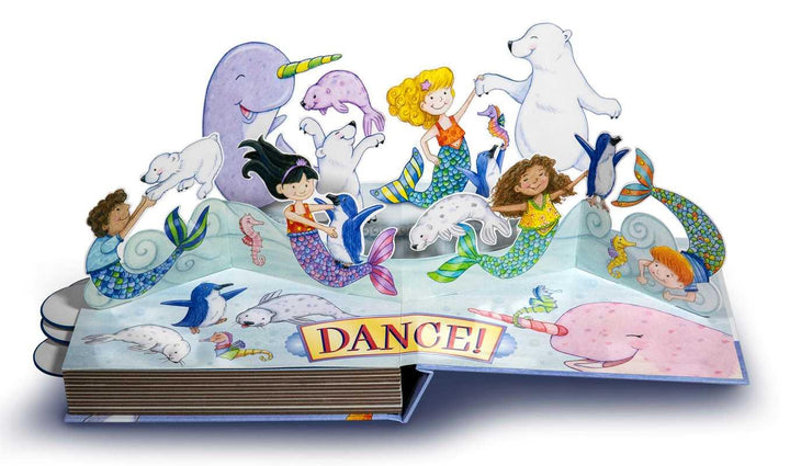 the ending pages are a all of the charachters having fun at the end of a dance party!