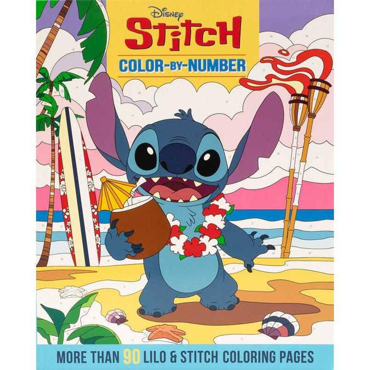 Stitch color by number coloring book. 