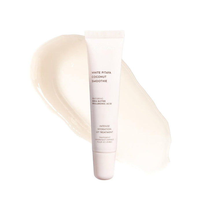 lip balm and some of the balm outside of the tube. 