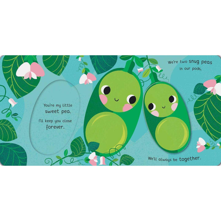 inside pages with two peas in a pod as the inside subject matter. 