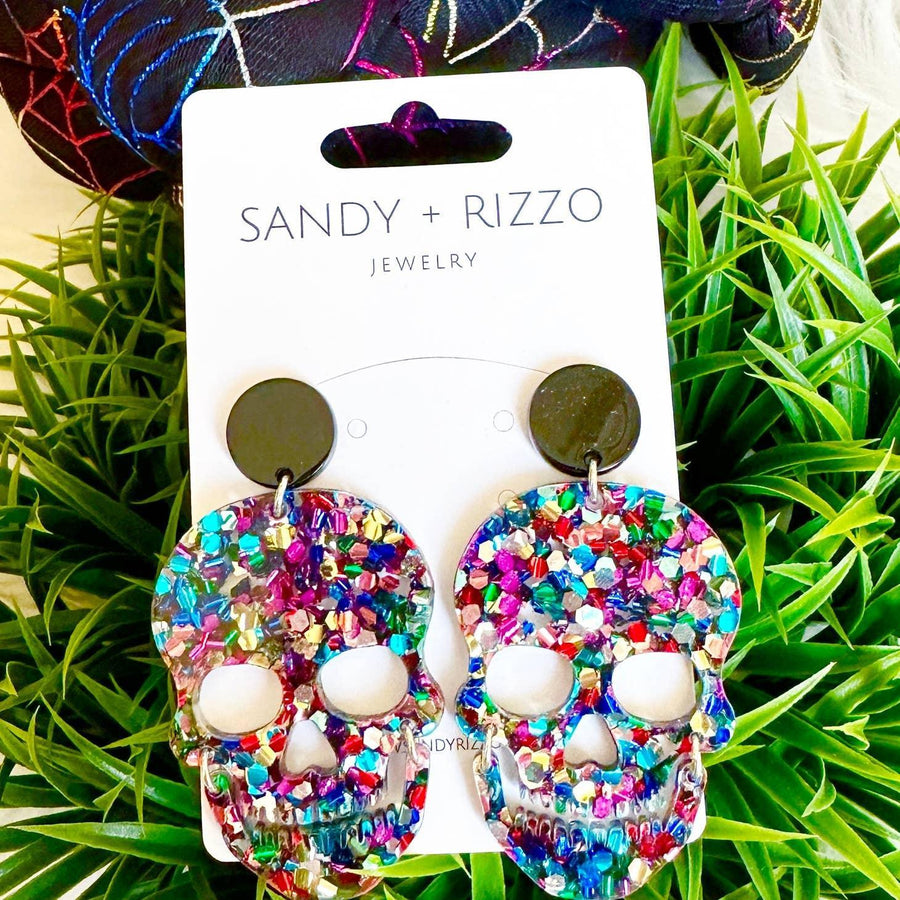 Earrings | Colorbomb Skull Earrings| Sandy + Rizzo - The Ridge Kids