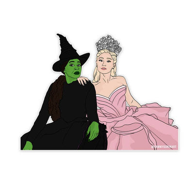 Elphaba and Glinda vinyl sticker