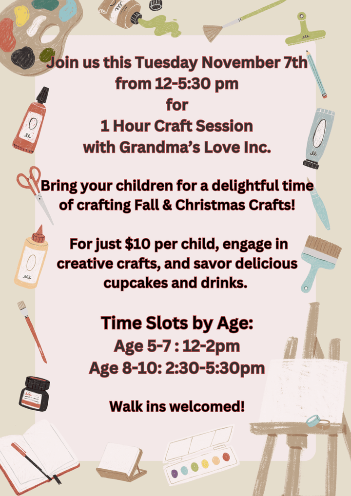 Event | Grandma's Love Fall & Christmas Craft Event| The Ridge Kids Events - The Ridge Kids