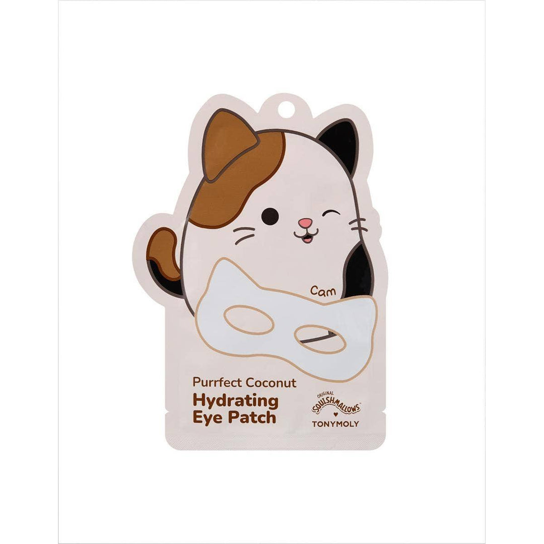 hydrating eye mask in the squishmallows theme with Cam the Cat charachter. 