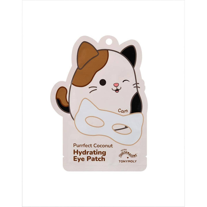 hydrating eye mask in the squishmallows theme with Cam the Cat charachter. 