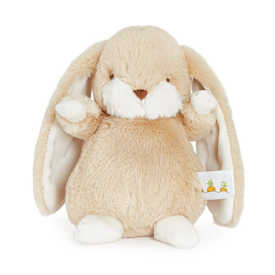 Plush bunny toy with a white background