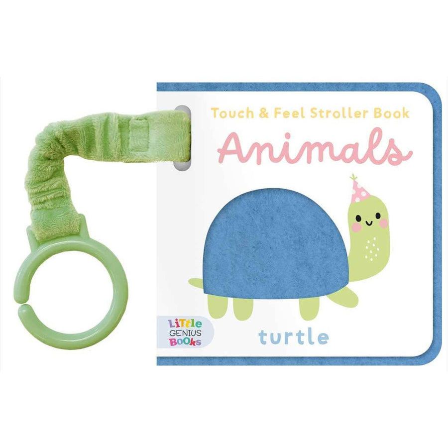 touch and feel stroller book. animal theme with a turtle on the front. 