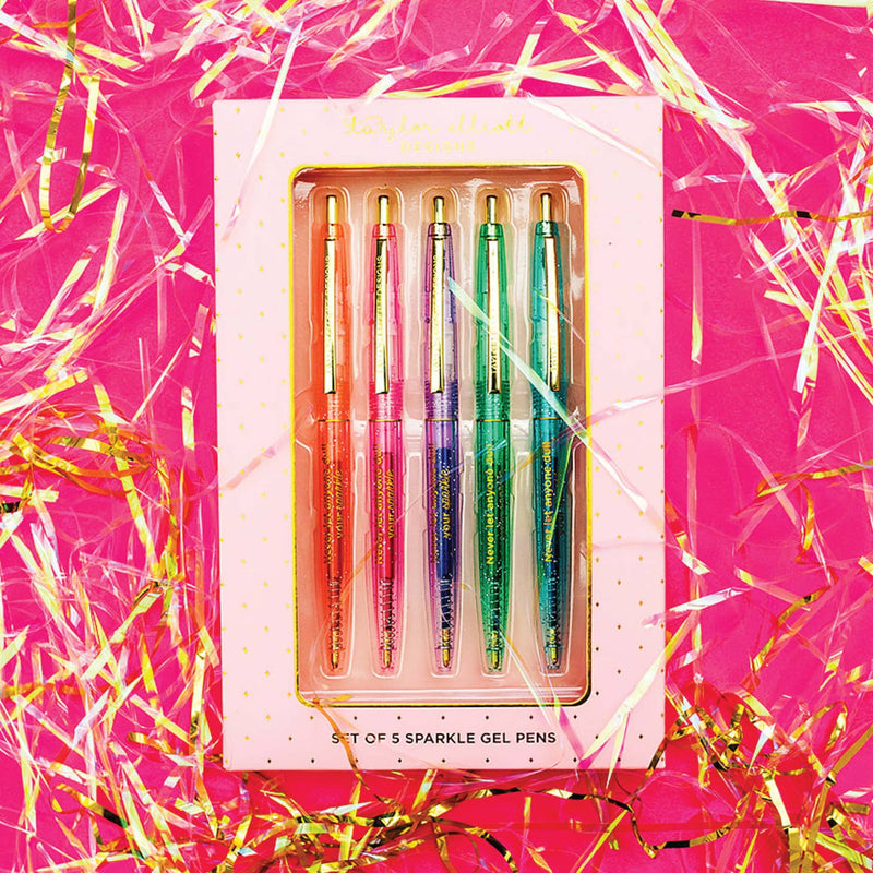 Pens | Sparkle Gel Ink Pen Set | Taylor Elliott Designs