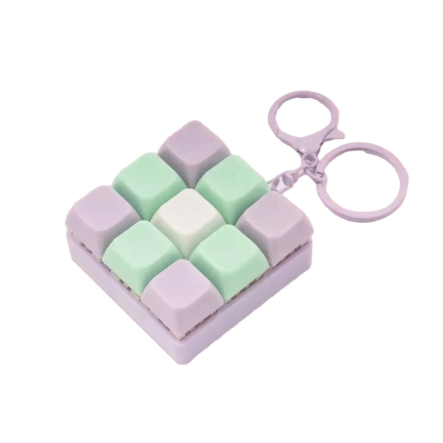 Keychain with pastel-colored keys 