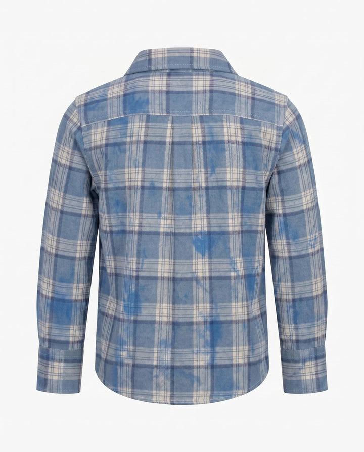 Boys Tops | Flannel Shirt- Blue Dyed Plaid | Appaman