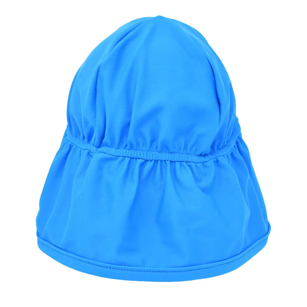 Blue swim cap on a white background