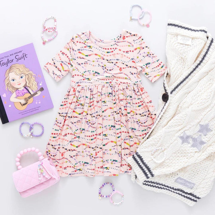 Girls Dresses | Taylor Swift Inspired-Friendship Bracelet Era| Pink Chicken