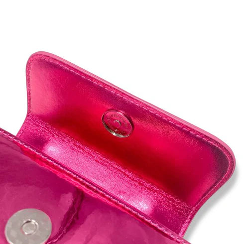 Handbag | Rhinestone Decor Patent Purse - Fuscia | Doe a Dear