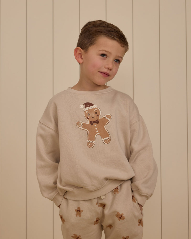 Boys Sets | 2PCS: Relaxed Sweatshirt and Jogger Set- Gingerbread| Rylee and Cru