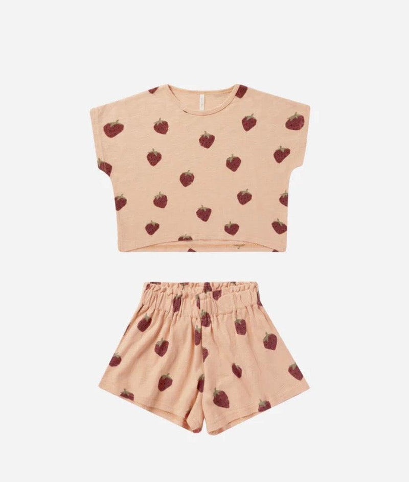 Girls 2 Piece Set | Raegan Set- Strawberries | Rylee and Cru - The Ridge Kids