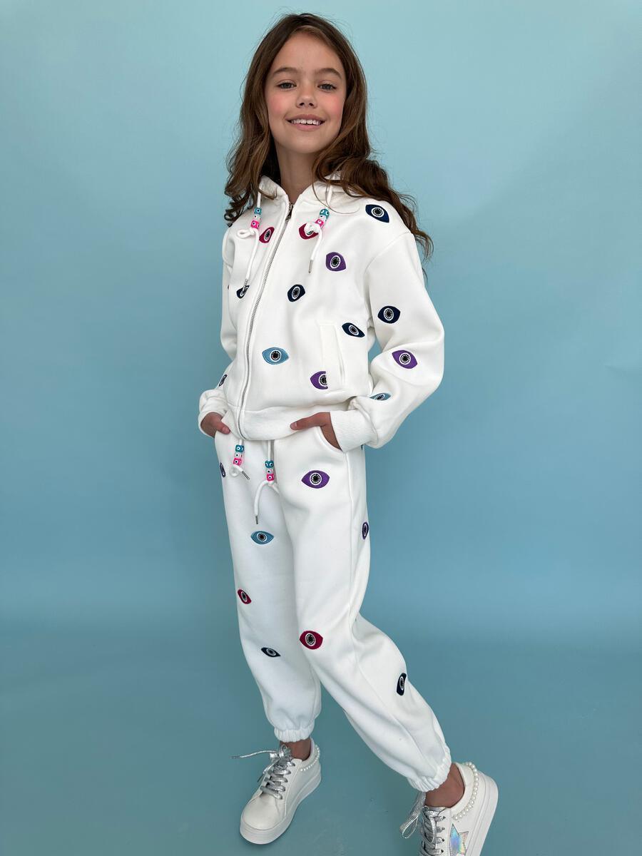 Girls 2 Piece Set | Rainbow Evil Eye Jogger Set | Lola and the Boys - The Ridge Kids