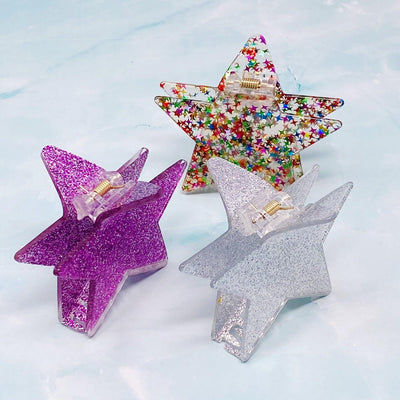 Girls Accessories |Dipped In Glitter Star Hair Claw | Ellison & Young - The Ridge Kids