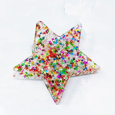 Girls Accessories |Dipped In Glitter Star Hair Claw | Ellison & Young - The Ridge Kids