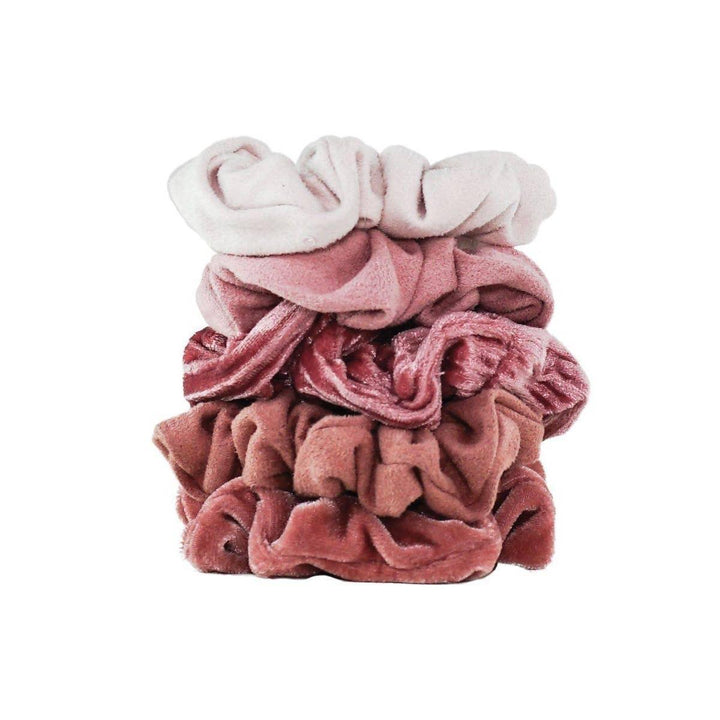 Girls Accessories |Velvet Scrunchies - Blush and Mauve | Kitsch - The Ridge Kids