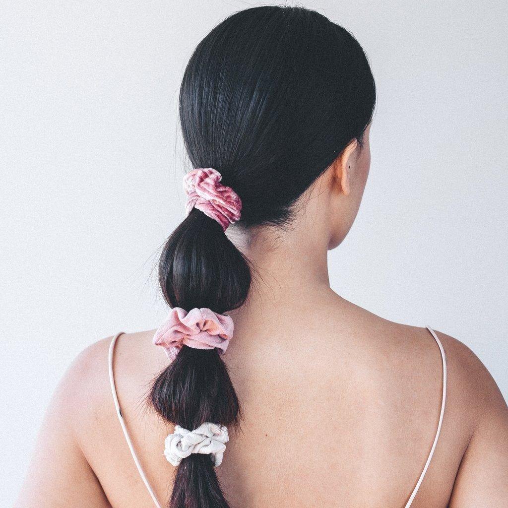 Girls Accessories |Velvet Scrunchies - Blush and Mauve | Kitsch - The Ridge Kids