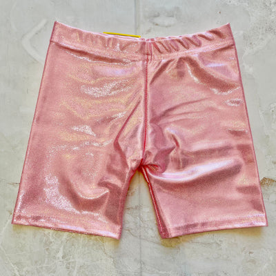 Girls Bottoms | Metallic Biker Shorts - Light Pink | Dori Creations - The Ridge Kids