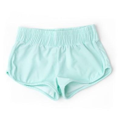 Girls Bottoms | Swim Shorts - Mint | Shade Critters - The Ridge Kids