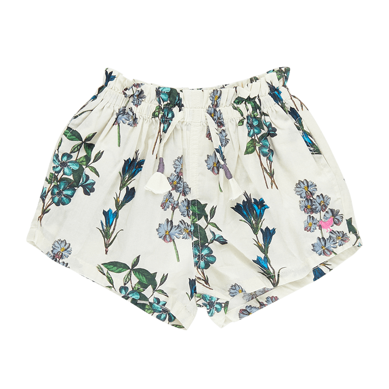 Girls Bottoms |Shorts: Theodore- Blue Botanical | Pink Chicken - The Ridge Kids