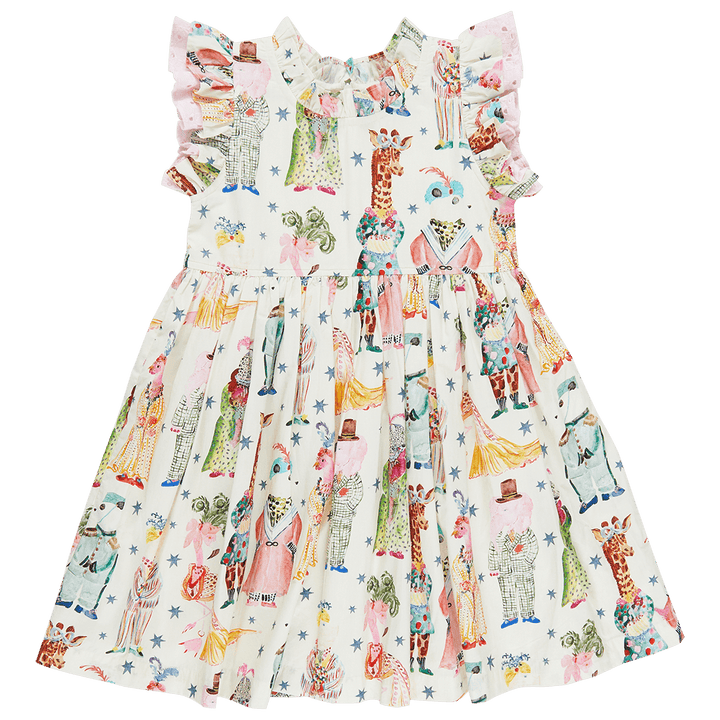 Girls Dress | Leila- Circus Animals | Pink Chicken - The Ridge Kids